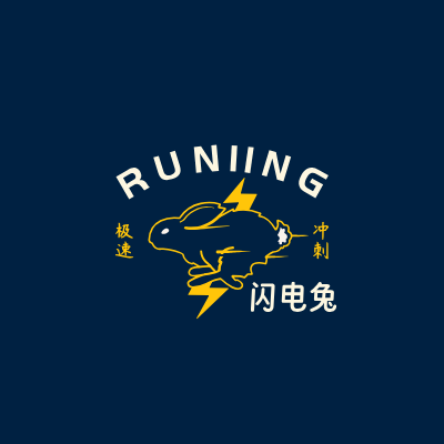 闪电兔LOGO模板